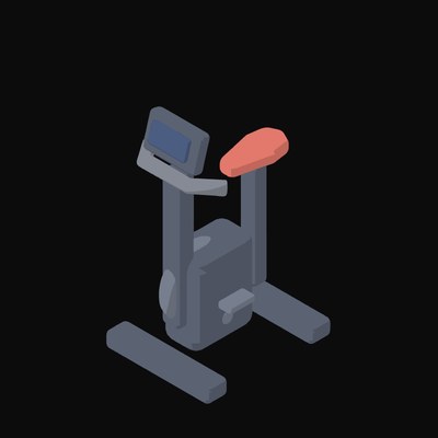 Upright Exercise Bike Animated Icon - animated icon from Fitness and Gym Equipment Animated Icons