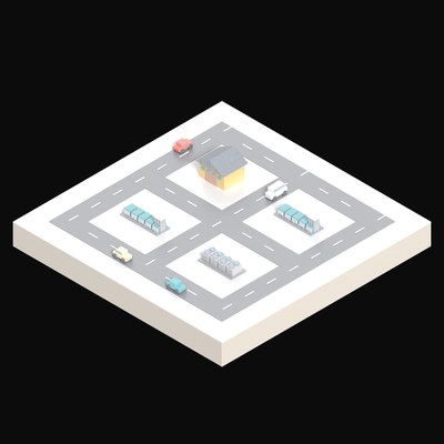 Battery Storage Bank - 3D icon from Isometric AI Infrastructure Scenes