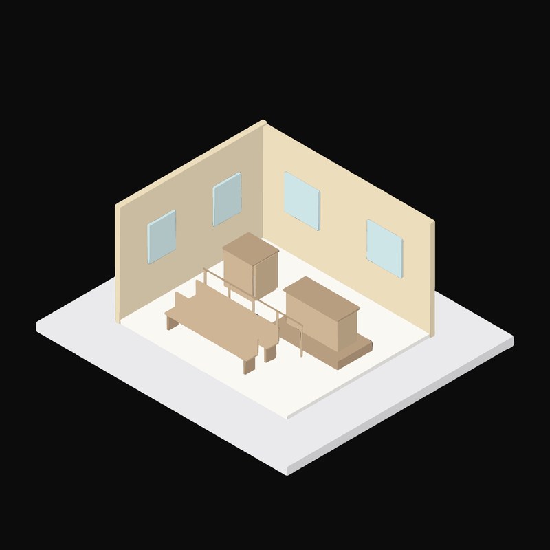 Courtroom Gallery - illustration from Interior Scene Icons