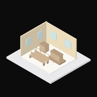 Courtroom Gallery - illustration from Interior Scene Icons