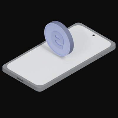 Phone Ethena USDe Floating - 3D icon from Crypto and World Currency Phone Float