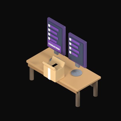 Terraform Plan Diff on Portrait Monitors - 3D icon from Isometric Developer Stack Desks 3D Icons