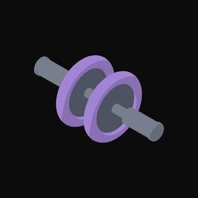 Ab Roller Wheel - illustration from Fitness and Gym Equipment Icons