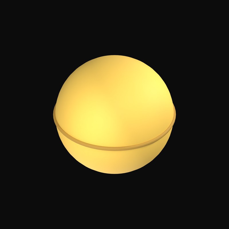 Amber Medicine Ball - 3D icon from Fitness and Gym Equipment 3D Icons
