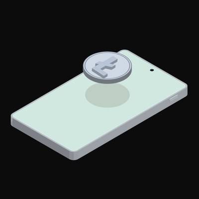 Phone Litecoin Floating Back - animated icon from Crypto and World Currency Phone Float