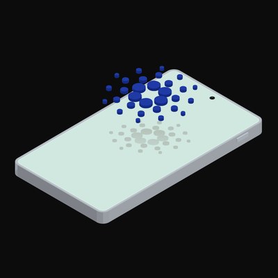 Phone Cardano Floating Back - animated icon from Crypto and World Currency Phone Float