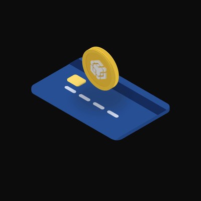 BNB Floating Over a Credit Card - animated icon from Crypto & Currency Credit Card Float