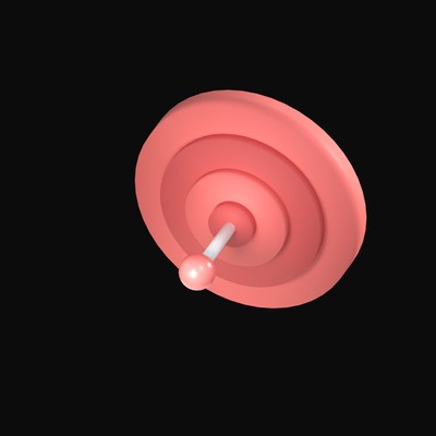 Red AI Accuracy Target 3D Icon - 3D icon from AI Interface Symbols 3D