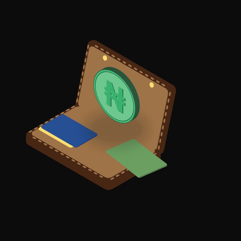 Nigerian Naira Floating Over a Wallet - animated icon from Crypto & Currency Wallet Float