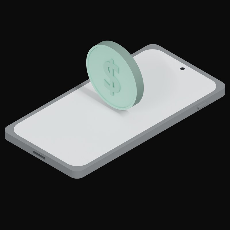 Phone Mexican Peso Floating - 3D icon from Crypto and World Currency Phone Float