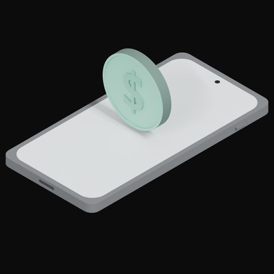 Phone Mexican Peso Floating - 3D icon from Crypto and World Currency Phone Float
