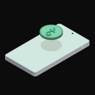 Phone Bangladeshi Taka Floating Back - animated icon from Crypto and World Currency Phone Float