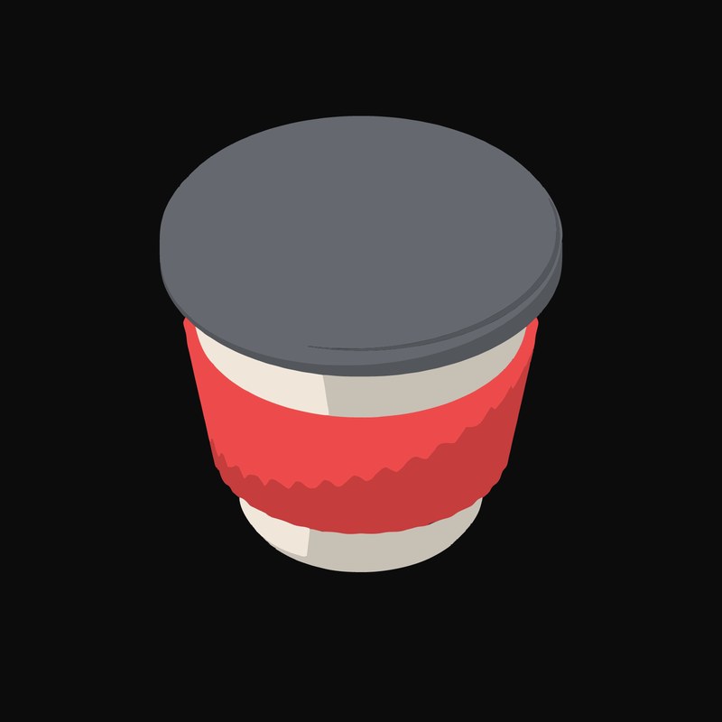 Takeaway Coffee Cup Animated Icon - animated icon from Clay Food Motion Icons