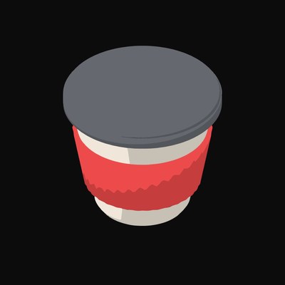 Takeaway Coffee Cup Animated Icon - animated icon from Clay Food Motion Icons