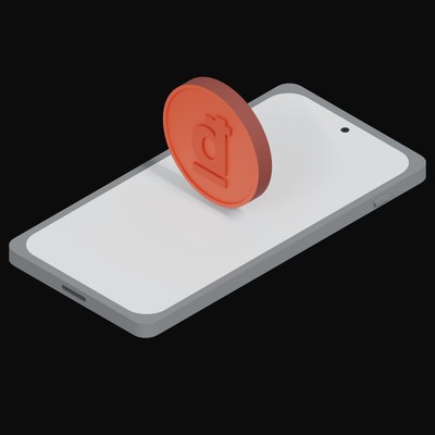 Phone Vietnamese Dong Floating - 3D icon from Crypto and World Currency Phone Float