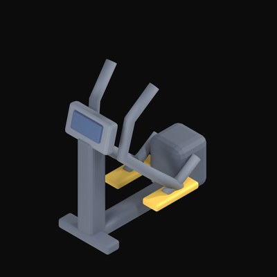 Elliptical Cross Trainer - 3D icon from Fitness and Gym Equipment 3D Icons