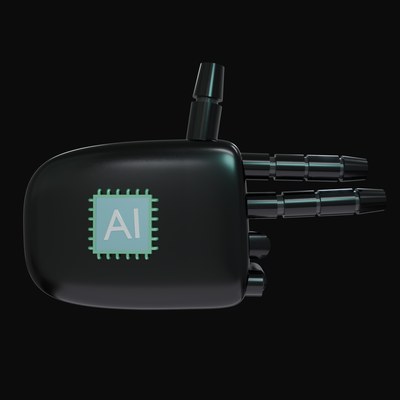 Black Finger Gun Robot Hand 3D Icon - 3D icon from Robot Hand Gestures 3D Icons
