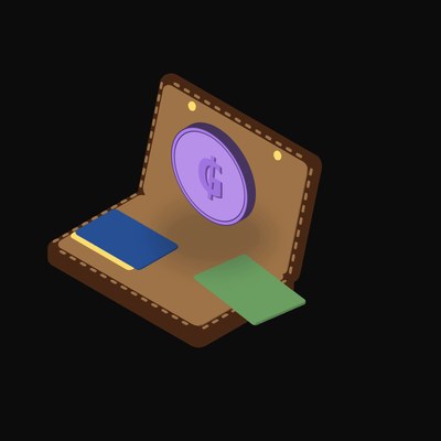 Paraguayan Guarani Floating Over a Wallet - illustration from Crypto & Currency Wallet Float