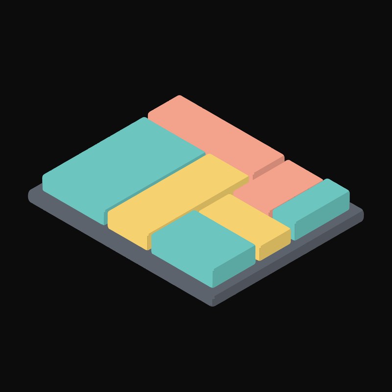 Treemap Block Chart Animated Icon - animated icon from Data and Analytics Motion Icons