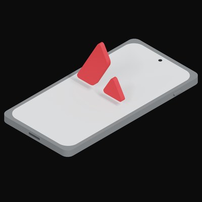 Phone Avalanche Floating - 3D icon from Crypto and World Currency Phone Float