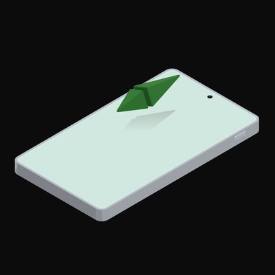 Phone Ethereum Classic Floating Back - animated icon from Crypto and World Currency Phone Float