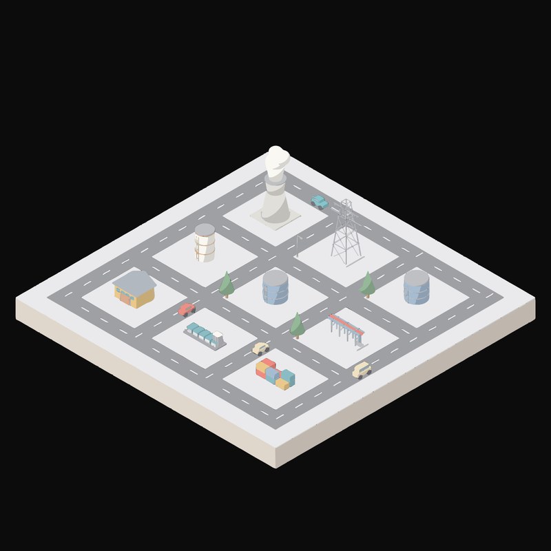 Small Modular Reactor Animated Icon - animated icon from Isometric AI Infrastructure Scene Motion Icons
