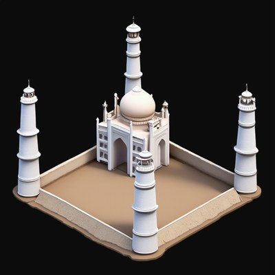 Clay Taj Mahal 2 - 3D icon from Historic Buildings 3D Clay Icons
