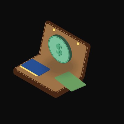 Colombian Peso Floating Over a Wallet - illustration from Crypto & Currency Wallet Float