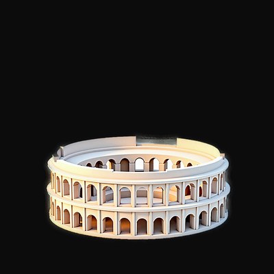 Clay Roman Colosseum - 3D icon from Historic Buildings 3D Clay Icons