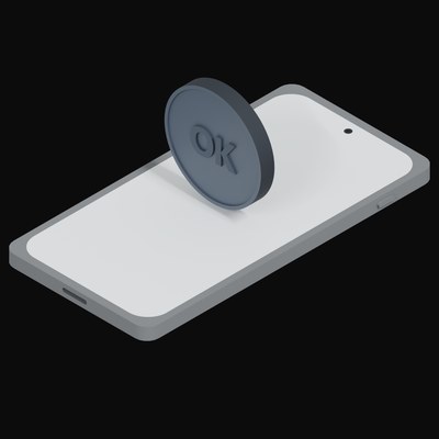 Phone OKB Floating - 3D icon from Crypto and World Currency Phone Float