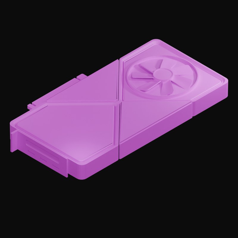 Magenta Graphics Card 3D Icon - 3D icon from Graphics Card Colourways