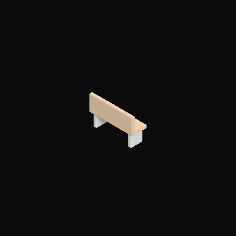 Park Bench - 3D icon from Clay Street Props