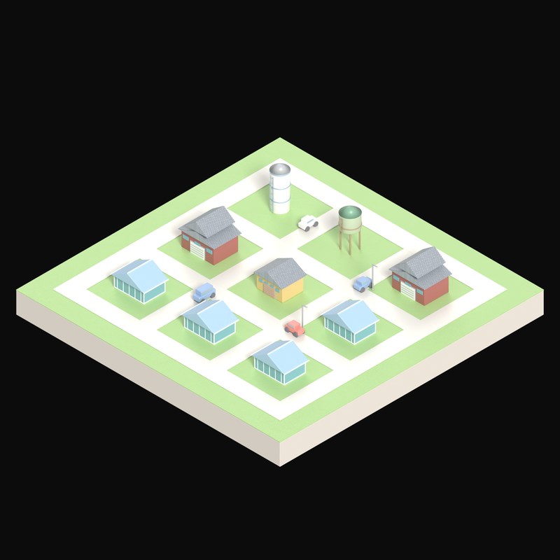 Market Garden - 3D icon from Industry and Transport Scenes