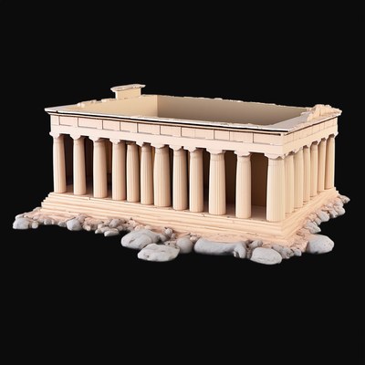 Clay Parthenon 2 - 3D icon from Historic Buildings 3D Clay Icons