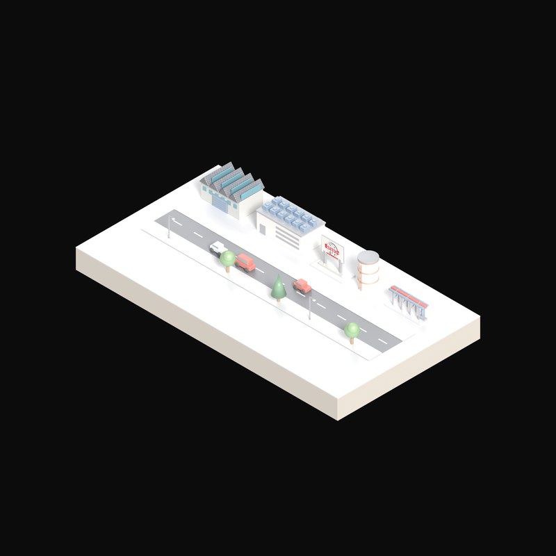 Chip Fabrication Plant - 3D icon from Isometric AI Infrastructure Scenes