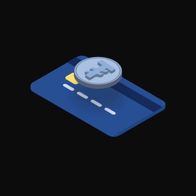 Mongolian Tugrik Floating Over a Credit Card (Back) - animated icon from Crypto & Currency Credit Card Float
