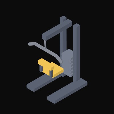 Seated Lat Pulldown - illustration from Fitness and Gym Equipment Icons