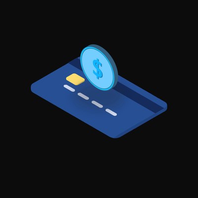 Argentine Peso Floating Over a Credit Card - animated icon from Crypto & Currency Credit Card Float