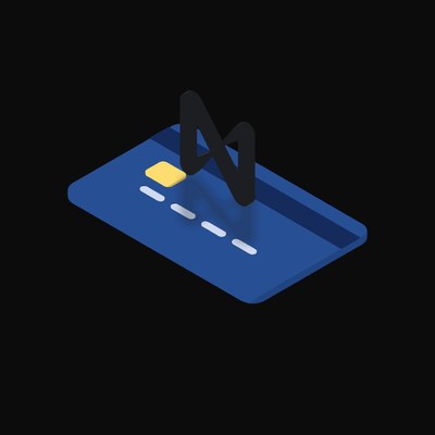 NEAR Floating Over a Credit Card - animated icon from Crypto & Currency Credit Card Float