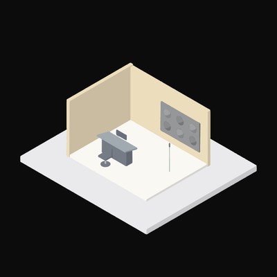 Recording Studio Booth - illustration from Interior Scene Icons