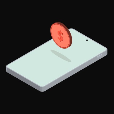 Phone Singapore Dollar Floating - animated icon from Crypto and World Currency Phone Float