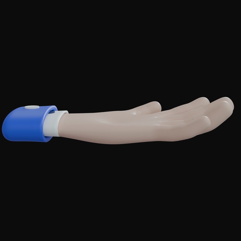 White Holding Business Hand 3D Icon - 3D icon from Business Hand Gestures 3D Icons
