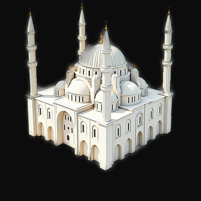 Clay Hagia Sophia 3 - 3D icon from Historic Buildings 3D Clay Icons