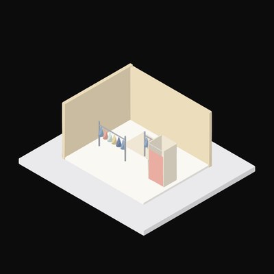 Boutique Clothing Floor - illustration from Interior Scene Icons