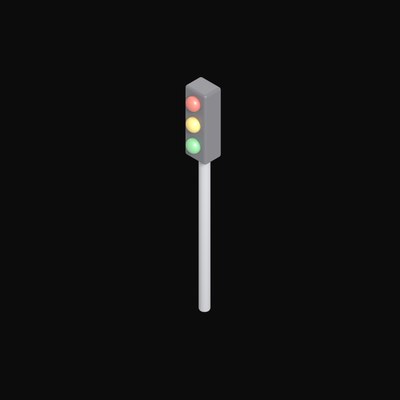 Traffic Light - 3D icon from Clay Street Props