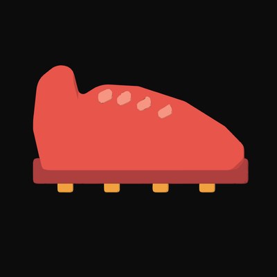 Floating Crimson Football Boot - animated icon from World Cup Football Kit - Animated