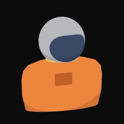 Astronaut in an Orange Suit with a Dark Visor - illustration from People and Profession Avatar Icons