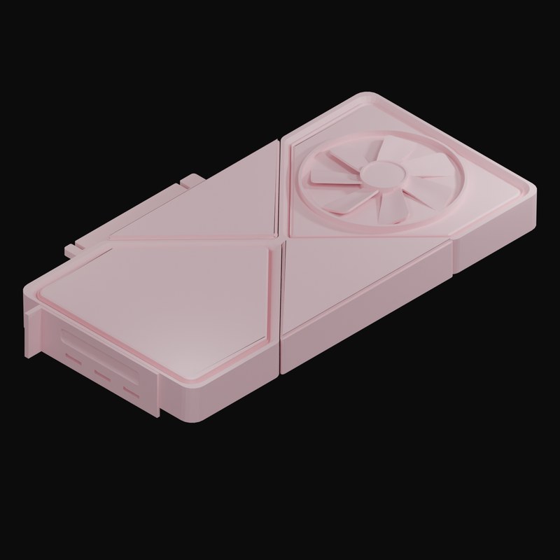 Pink Graphics Card 3D Icon - 3D icon from Graphics Card Colourways
