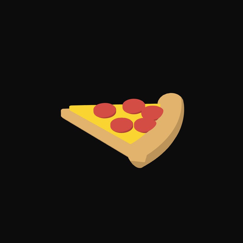 Pepperoni Pizza Slice Animated Icon - animated icon from Clay Food Motion Icons