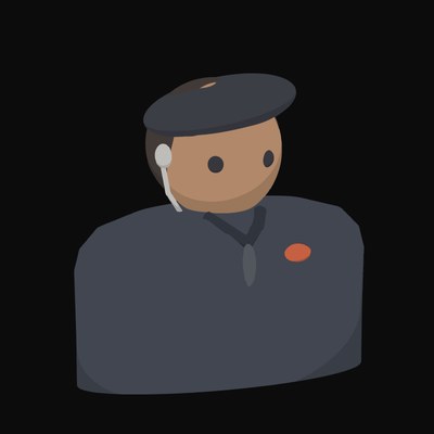 Security Guard in a Black Beret with an Earpiece Animated Icon - animated icon from People and Profession Avatar Animated Icons